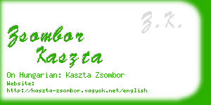 zsombor kaszta business card